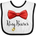 thumbnail image 3 of Inktastic Ring Bearer- Red Bow Tie Boys Baby Bib, 3 of 4