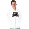 thumbnail image 3 of Jesus Strong Philippians 4:13 Bible Zip Up Hoodie Men's Women's Brisco Brands S, 3 of 6