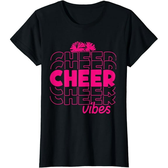 Cheer Vibes Cheerleader Rebel Cheerleading Outfit Girls T-Shirt