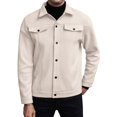 thumbnail image 2 of Men's Autumn Winter Woolen Jacket Casual Business Short Trend Coat, 2 of 6
