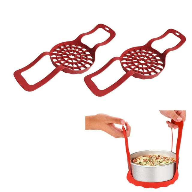 2 alfombrillas de silicona para cocina, rejilla de silicona multifunción para huevos, eslinga para a , rejilla para huevos al , olla CUTICAT Rejilla de huevo al vapor de silicona