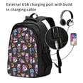 thumbnail image 2 of Balery Rainbow Unicorn And Cat Icecream Mochila con carga USB para hombre y mujer - Mochila impermeable y antirrobo para portátil con puerto USB para viajes, trabajo, estudios y universidad, 2 of 7