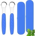 thumbnail image 1 of 2 Pack Tongue Scraper Tongue Brush, Tongue Scraper Cleaner, 1 of 5