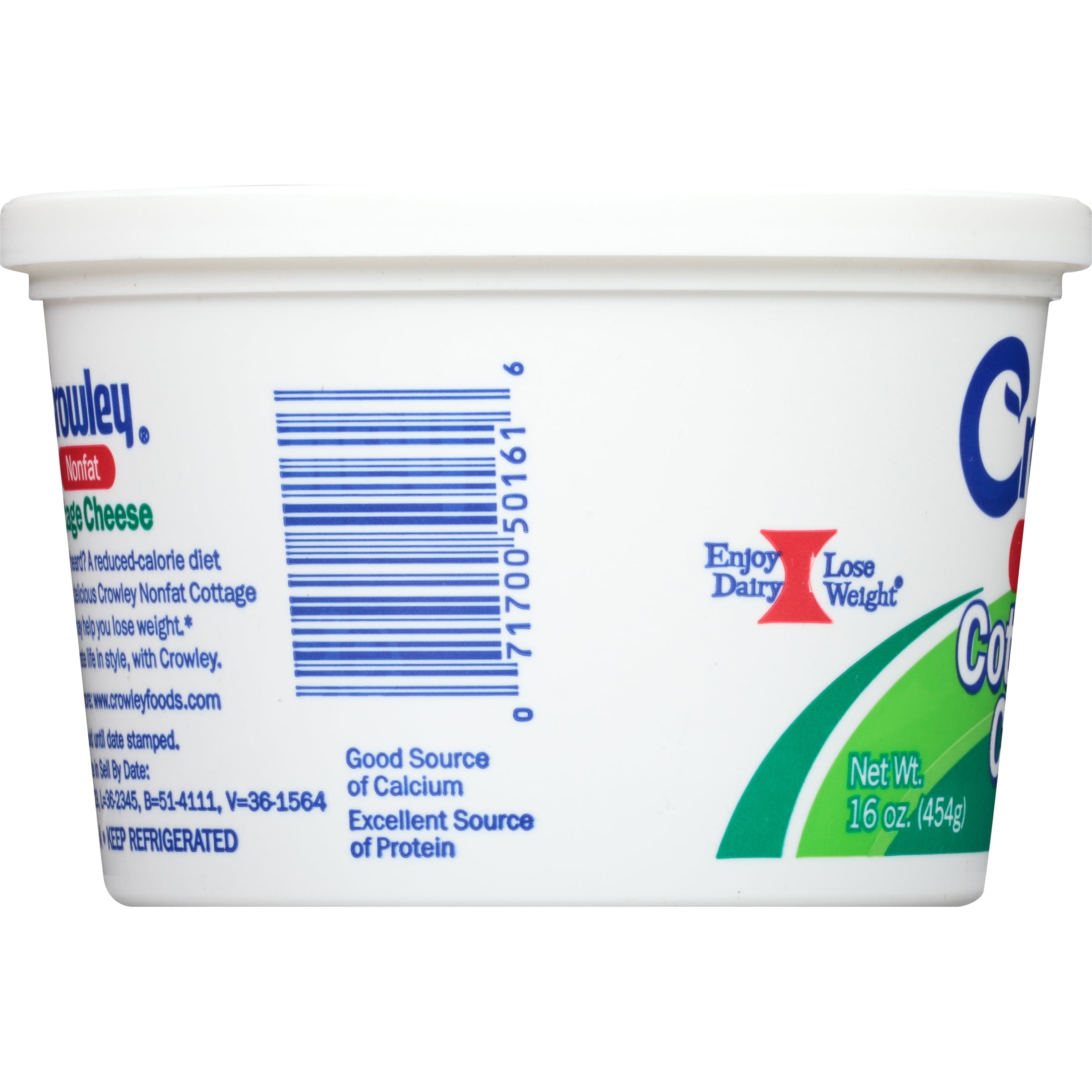 Crowley Nonfat Cottage Cheese 16 Oz Walmart Com