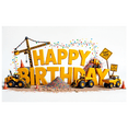 thumbnail image 2 of Construction Themed Happy Birthday Banner Backdrop Party Decorations for Birthday Parties Photography Props Decor Background for Celebration Events Kids Parties, 2 of 7
