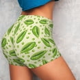 thumbnail image 5 of Yiaed Green Peas Print Women's Athletic Shorts Running Shorts Sporty Short High Waisted Elastic Workout Shorts for Yoga Gym Running & Sports -Medium, 5 of 8