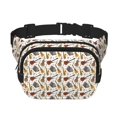 thumbnail image 1 of Xecao Sac Banane Double Couche pour Guitare Carrée pour Voyage Cyclisme Activités Extérieures avec Sangle Réglable et Poches Zippées, 1 of 9