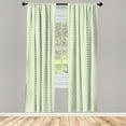 thumbnail image 3 of Ambesonne Retro Curtains, Big Little Squares Tile, Pair of 28"x84", Lime Green White, 3 of 5