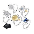 thumbnail image 1 of Xtellar 5 Anillo Anti-ansiedad Cuenta Giratorias Anillo De Joyería, 1 of 1