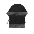 thumbnail image 5 of iHPH7 Ski Mask Thermal Ski Masks Hat with Scarf Attached Hat and Scarf Set Windproof Scarf Hats Neck Warmer Hat Scarf Black One Size, 5 of 9