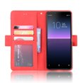 thumbnail image 3 of Case for Sony Xperia 10 II Cover Adjustable Detachable Card Holder Magnetic closure Leather Wallet Case - Red, 3 of 5