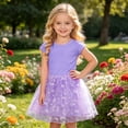thumbnail image 2 of xfsWaSs Toddler Dresses Girls Summer Short Sleeve Tutu Dress Bow Print Birthday Princess Party Dresses Little Kids Sundress 2-3 Years, 2 of 6