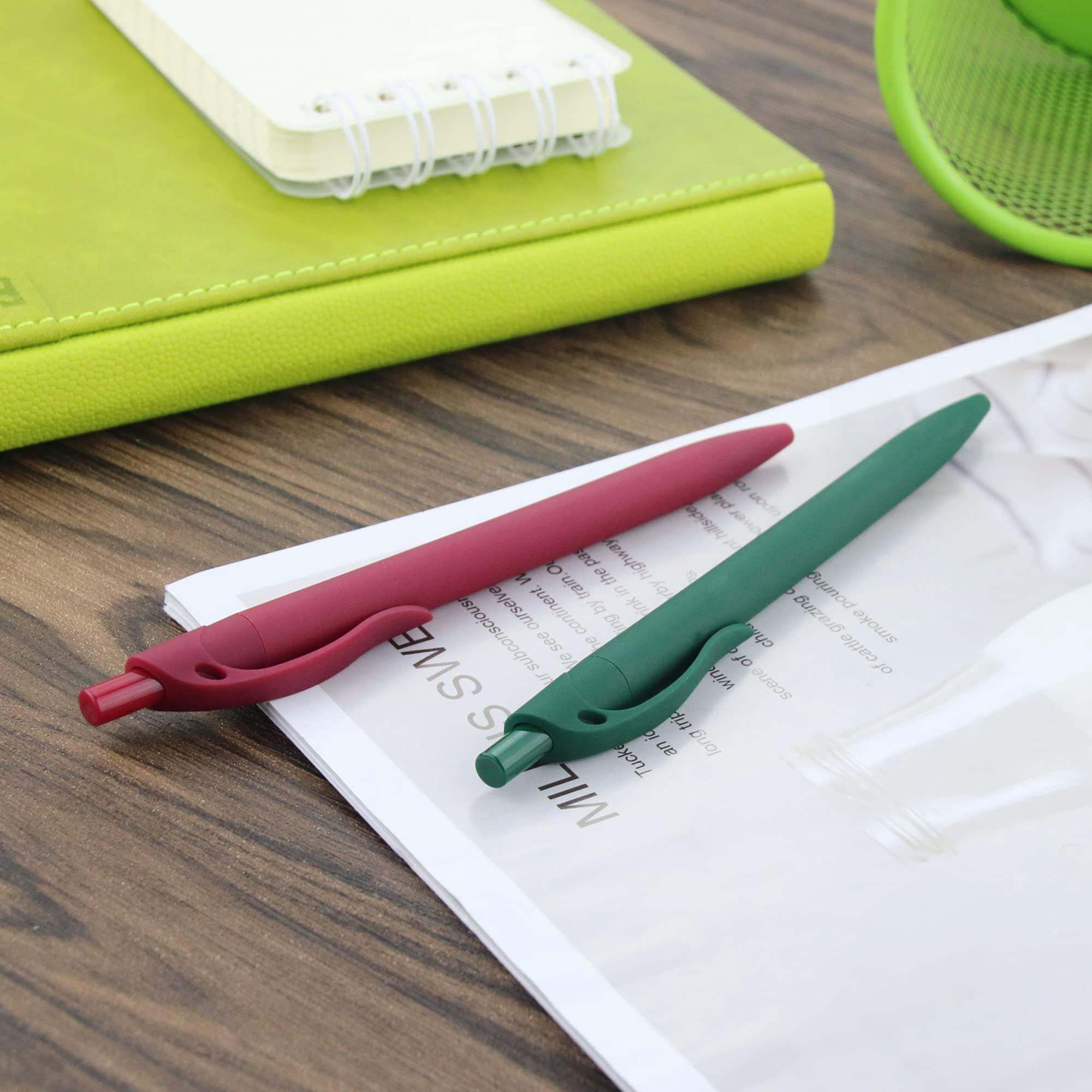 100 Pack No Bleed Black Click Pens  Wholesale Retractable Ballpoint Medium Point Smooth Ink 1.0mm