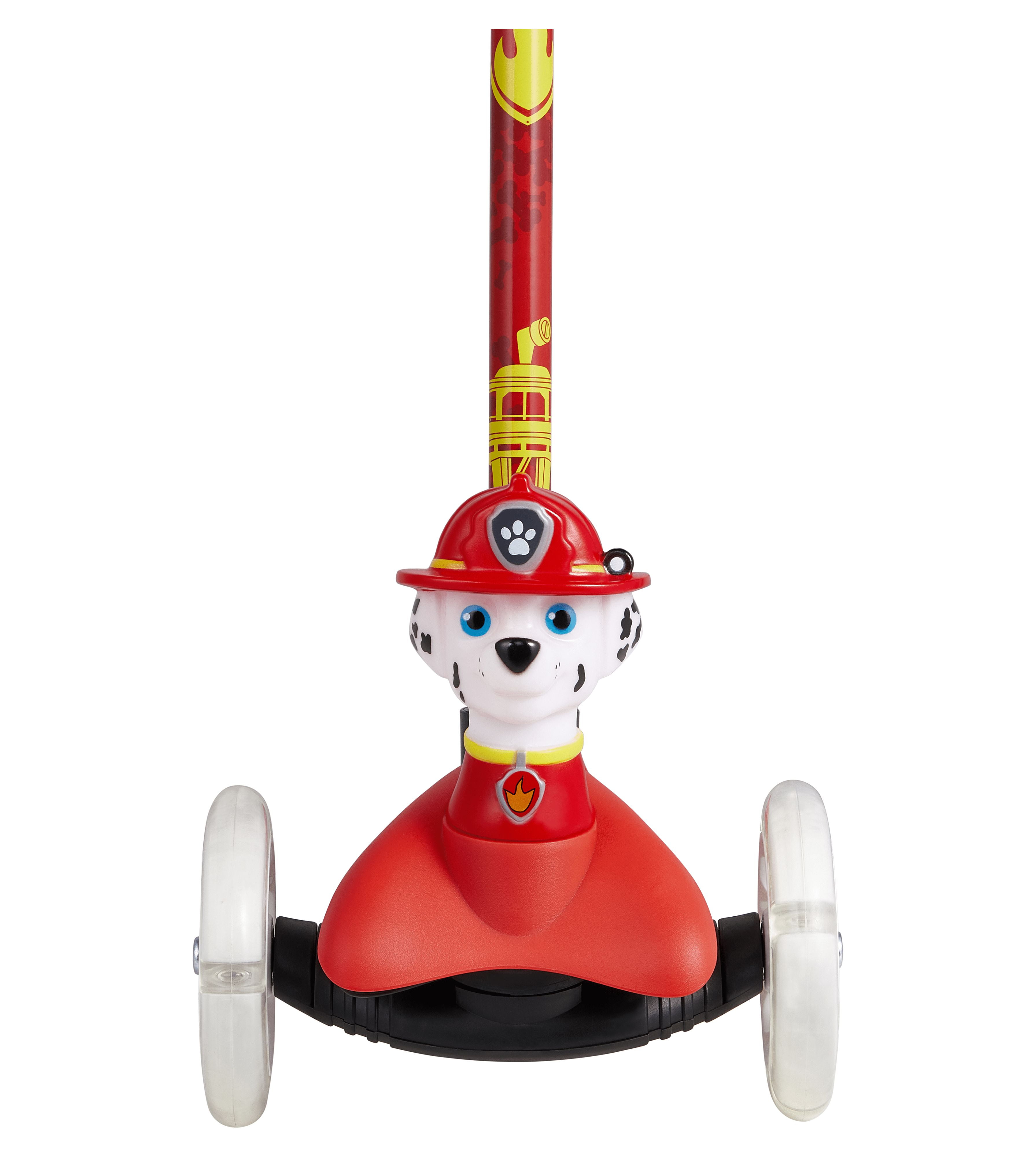 Paw Patrol Marshall Ride-N-Glide Buddies 3D Toddler Scooter, 3 Wheel Scooter for Kids Ages 3+, Red