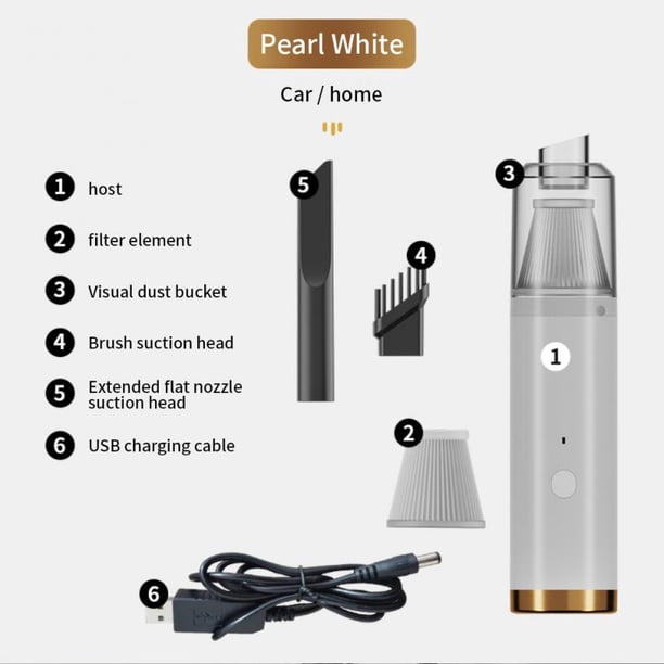 Dual Filtration System Car Vacuum Cleaner Auto Vacuum Home & Car Dual Use Portable Wireless Vacuum Cleaner Cyclone Suction01United States He Qiyong unisex