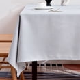 thumbnail image 1 of BALCONY & FALCON Rectangular Faux Linen Tablecloth Waterproof Table cloth used for Gatherings, Restaurants, Kitchens, Banquets (Silver, 55x71), 1 of 6