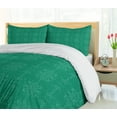 thumbnail image 5 of Ambesonne Xmas Duvet Cover Sets, Ornamental Abstract Snowflakes, 2-Queen, Jade Green, 5 of 7