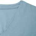 thumbnail image 6 of Mens 100% Cotton Linen Tank Tops Sleeveless T Shirts V Neck Loose Casual Summer Beach Basic Tank Shirts Blue, 6 of 7