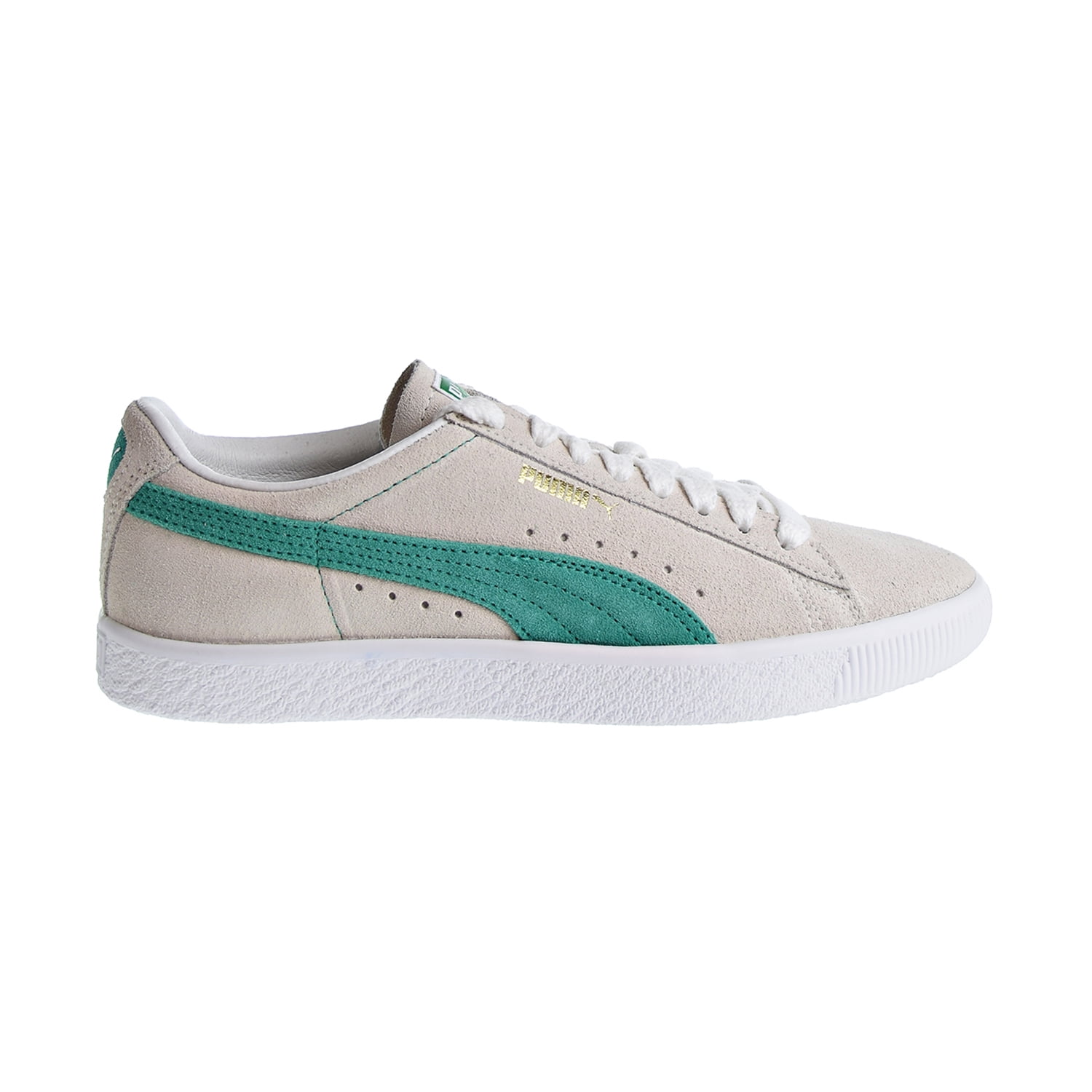 Puma Suede 90681 Men's Shoes Whispher White/Green Flash/White 365942-06 -  Walmart.com