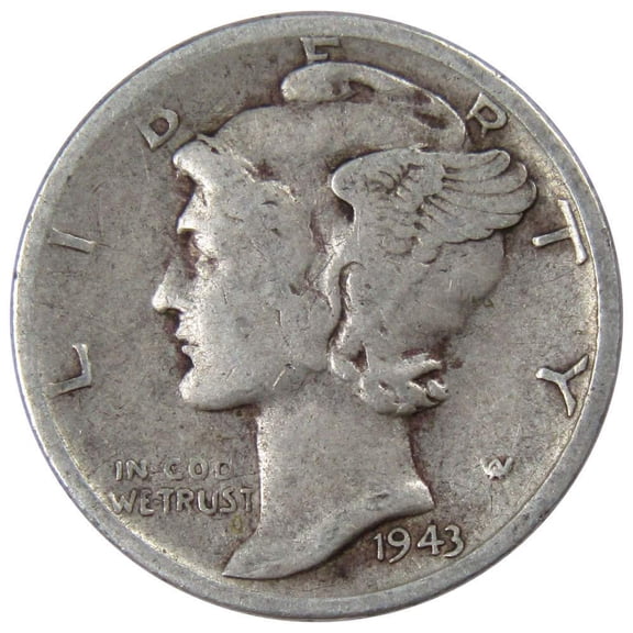 1943 S Mercury Dime VG Very Good 90% Silver 10c US Coin Collectible