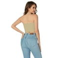 thumbnail image 4 of Womens Knit Halter Tank Top 2024 Cute Ribbed Trendy Sexy Backless Summer Basic Crop Tops, 4 of 5