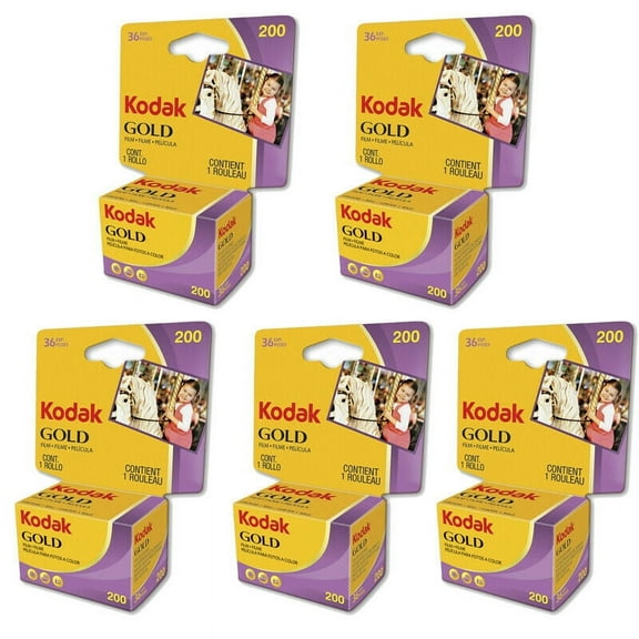 5 Rolls Kodak Gold 200 36 Exposure Color Negative 35mm Print Film