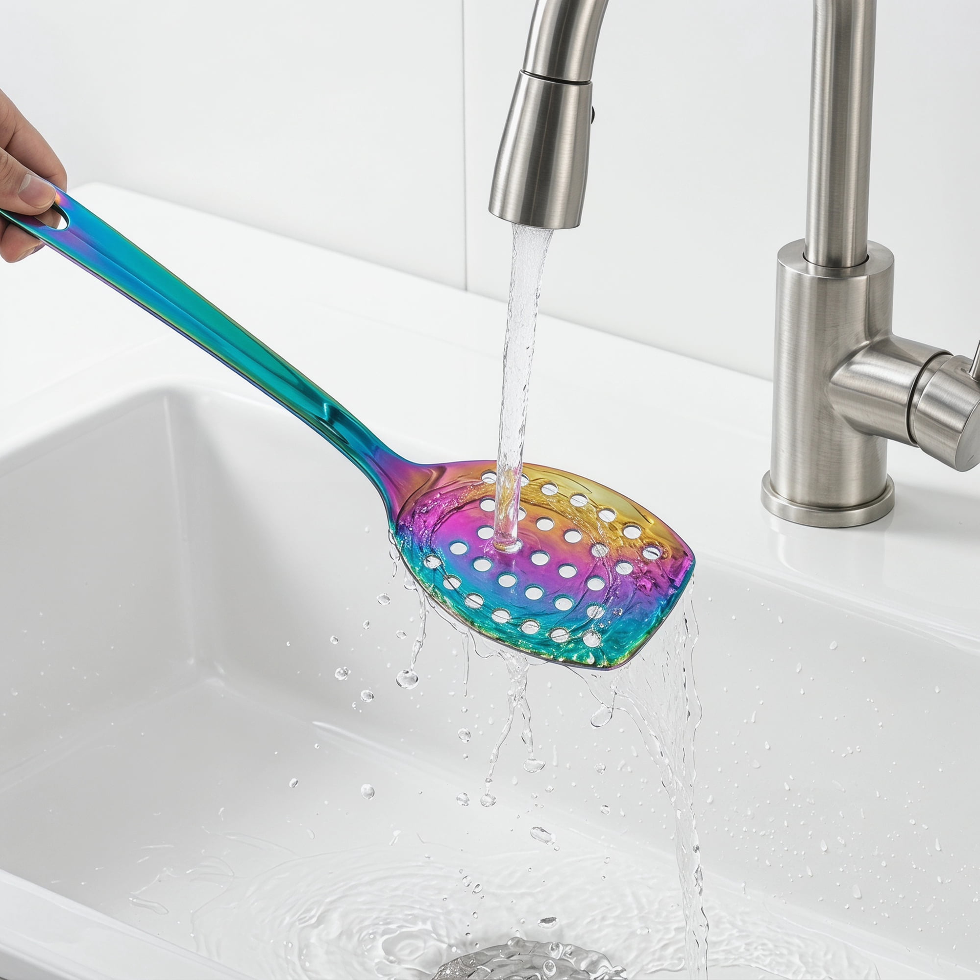 Unique Bargains Kitchen Heat-Resistant Cooking Tool with Long Handle Colorful 13x3.1 in