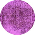 thumbnail image 1 of Ahgly Company Indoor Round Oriental Purple Industrial Area Rugs, 4' Round, 1 of 4