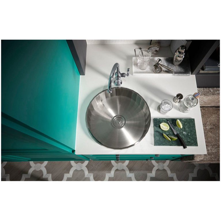 KOHLER 3674-NA Brinx Top-Mount Bar Sink, Stainless Steel 