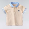thumbnail image 7 of NinXxx Boys Summer Style Turn Collar Short Sleeve School Shirt Daily Wear Beige 120.00, 7 of 7