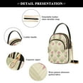 thumbnail image 4 of FORMRS Crossbody Bag for Women Quilted Travel Shoulder Cell Phone Purse with Chain Strap Handbag, Pastel Green Geometric, 4 of 7