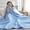 Blue, variant on Ice Cooling Calming Blanket for Hot Sleepers & Night Sweats, Double-Sided Cold Tech Summer Comforter, Soft Breathable Lightweight Silky Smooth Bed Quilt