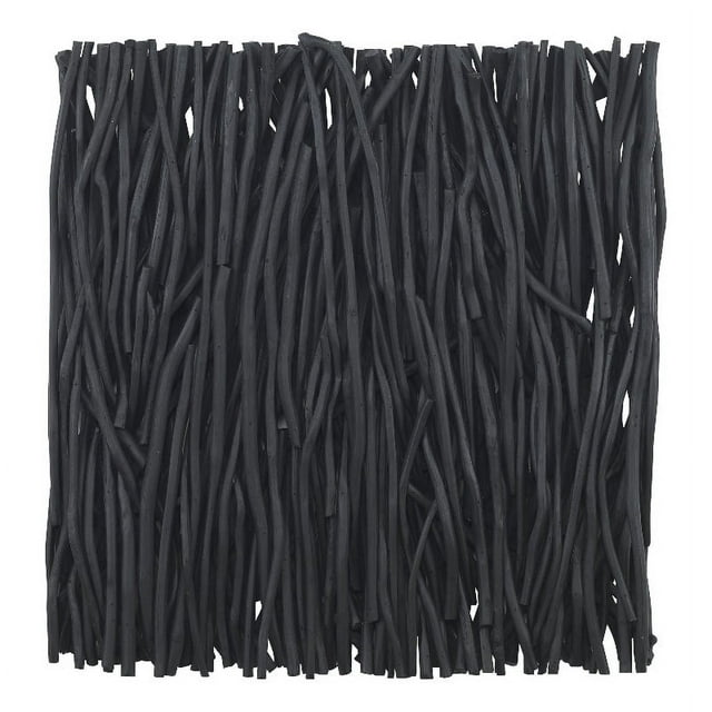Uttermost Gathered Teak Square Transitional Wood Wall Decor in Black