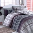 thumbnail image 2 of STP Goods  Checked Grey Cotton Bedding Set of 4 Queen, 2 of 5