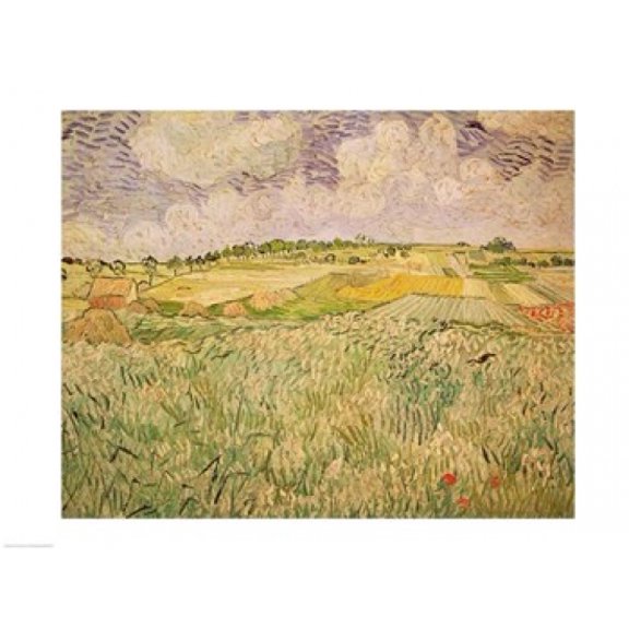 The Plain at Auvers 1890 Canvas Art - Vincent Van Gogh (24 x 18)