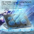 thumbnail image 2 of Laptop Cooling Pad with 6 Fan, Cooler Fan No Lights, pad for 15-17 Inches, Notebook Stand 9 Height Adjustable, Lap or Desk Use, 2 of 4