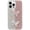 Pink, variant on for iPhone 13mini Rhinestone Phone Case Designer Handmade Shiny Pearl Butterfly & 3D Flower Bling Colorful Rhinestone Crystal Cover for Women Girl