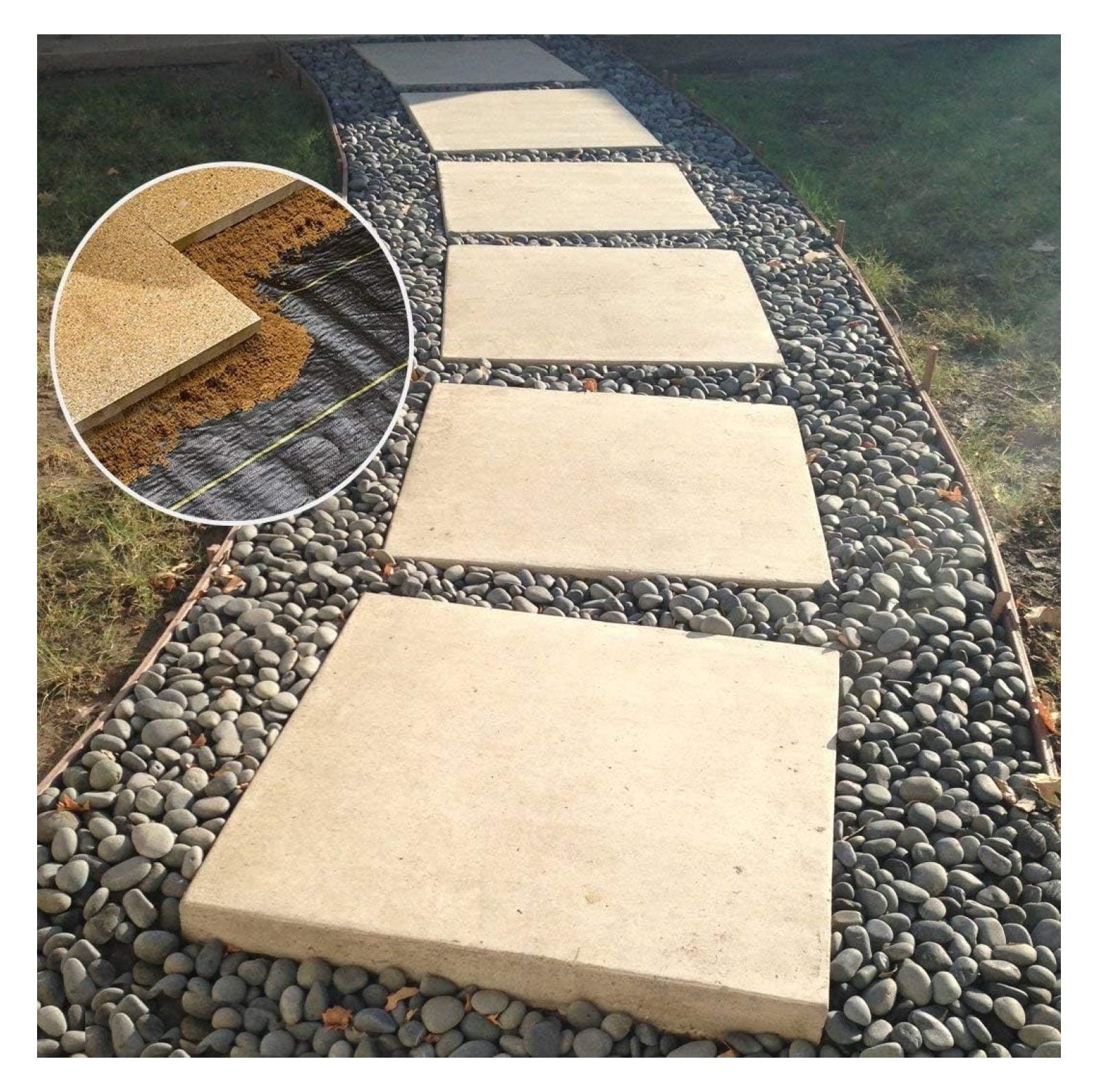 Landscape Fabric Weed Barrier 5x50ft 3.2oz Ground Cover Garden Mats,Black