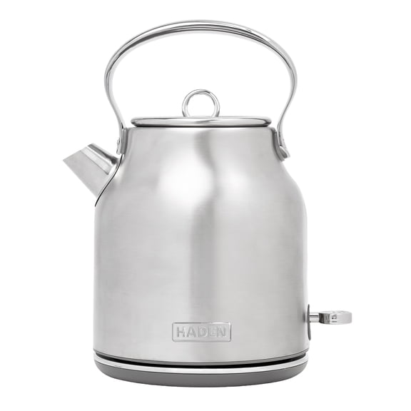 Haden Heritage 1.7 Liter Cordless Electric Kettle w/ Auto Shut-Off, Stainless Steel/Chrome