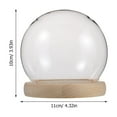 thumbnail image 6 of TABLZONE 1Set Clear Glass Dome Display Case with Wood Base for Decorative Flower Globe Showcase, 6 of 7