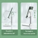 thumbnail image 5 of Xihbxyly Soporte de Aluminio Ajustable para Teléfono y Tableta, Base Portátil Plegable, Base Resistente, Manos Libres, Diseño Ergonómico, Soporte Universal, Montaje En Escritorio, Compatible con Vide, 5 of 7