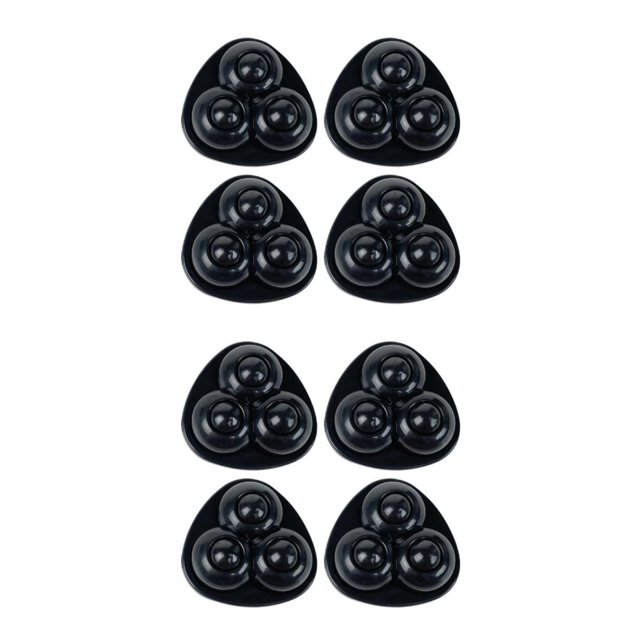 Eigraketly 4X bola silenciosa rueda Universal sin ruido instalación práctica multipropósito a prueba de herrumbre suministros para el hogar Negro/Nailon 2piezas