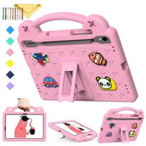 SaniMore Kids Case for Samsung Galaxy Tab S9 11" 2023 SM-X710/X716B/X718U and for Galaxy Tab S8 2022 / S7 2020, EVA Shockproof Rotate Handle Folding Stand Cute Bear Cover for Boys Girls, Pink
