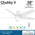 thumbnail image 3 of 58" Minka Aire Chubby II Flat White LED Hugger Smart Ceiling Fan, 3 of 4
