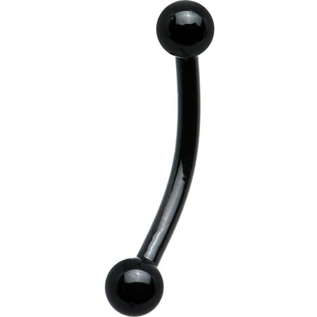 Black Eyebrow Ring - 16 Gauge Black Eyebrow Ring