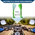 thumbnail image 2 of Unique Bargains Motorcycle Rear View Mirrors Side Rearview Mirror Adjustable Aluminum Alloy 1 Set Green M8/M10 Triangle Shape, 2 of 7