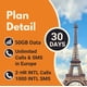 thumbnail image 2 of Tarjeta SIM prepago Orange Holiday Europa 50 GB de internet por 30 días, 2 of 7