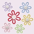 thumbnail image 5 of 6 Pcs Boho Nursery Decor Daisy Flower Woven Macrame Wall Hanging，Daisy Flower Wall Decor Bohemian Nursery Decorations for Home Dorm Art(Multicolor,7.87 Inches), 5 of 5