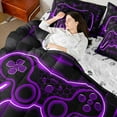 thumbnail image 4 of Castle Fairy Teens Purple Gamepads Bedding Comforter Set,Video Game King Bedding Sets, 4 of 8