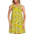 thumbnail image 1 of Vsdgher Banane Robe d'Été Imprimée pour Femmes Décontractée Col en U Robe de Plage Sans Manches Robe Débardeur Ample avec Poche, 1 of 7